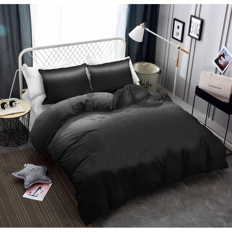 Black Satin Silk Variety Colors Beddi CLA22100460B Bedding Sets