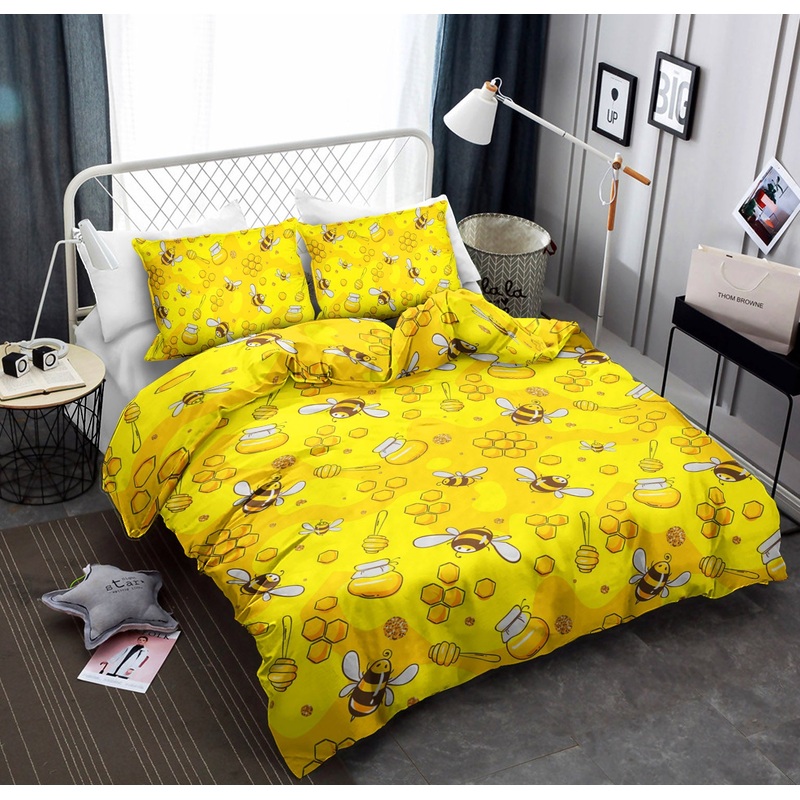 Bee Pattern Print Design CLA19100924B Bedding Sets