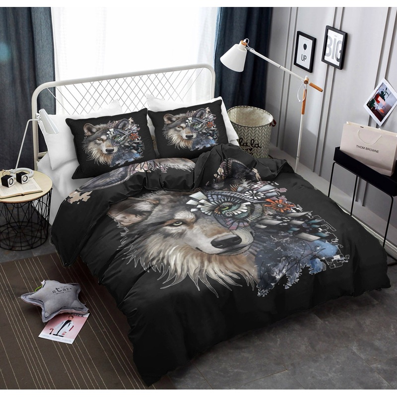 3D Wolf Native American CLA22100375B Bedding Sets