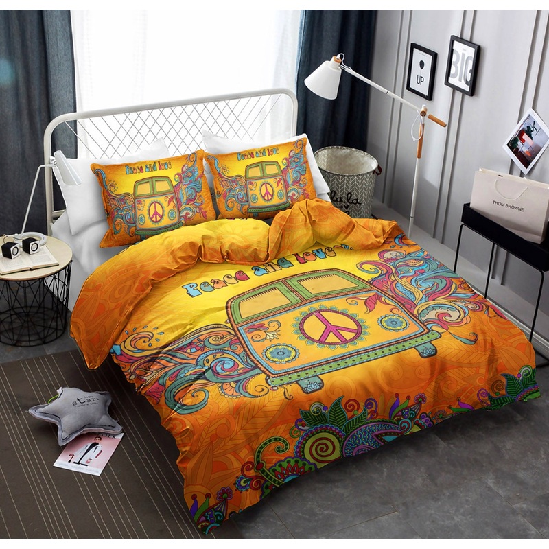 Vintage Peace And Love Bus CLM190804M Bedding Sets