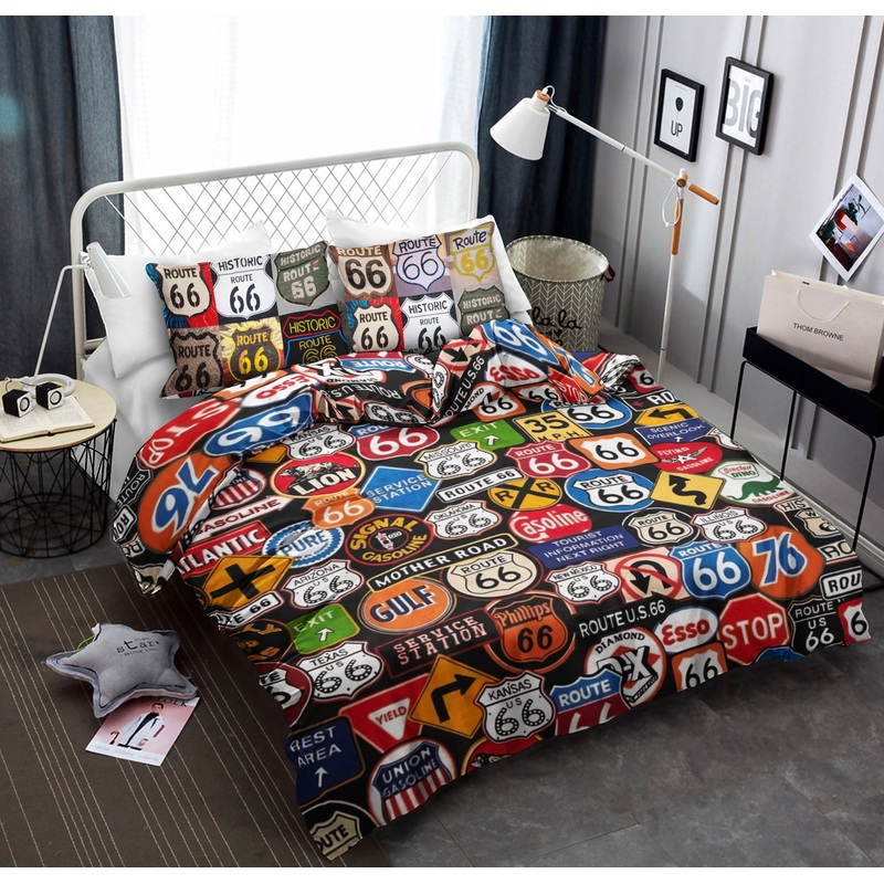 Vintage Road Signs QN100836B Bedding Sets