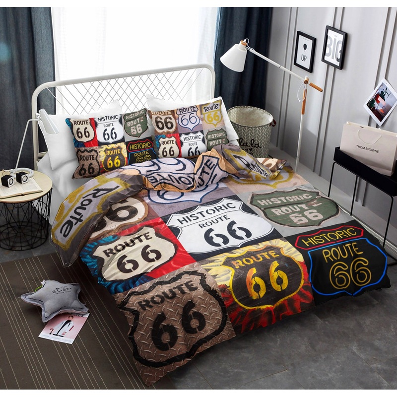 Vintage Road Signs QN100838B Bedding Sets