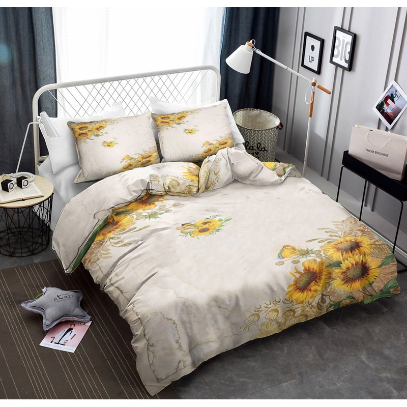 Sunflower With Moth HN030961B Bedding Sets