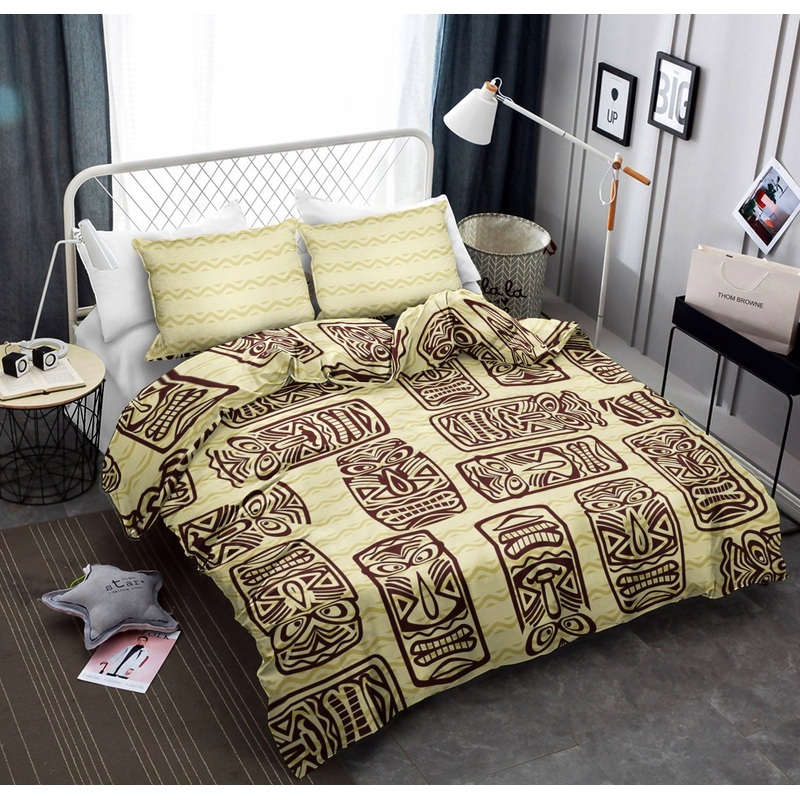 Tiki Brown Mask Print CLA19100750B Bedding Sets