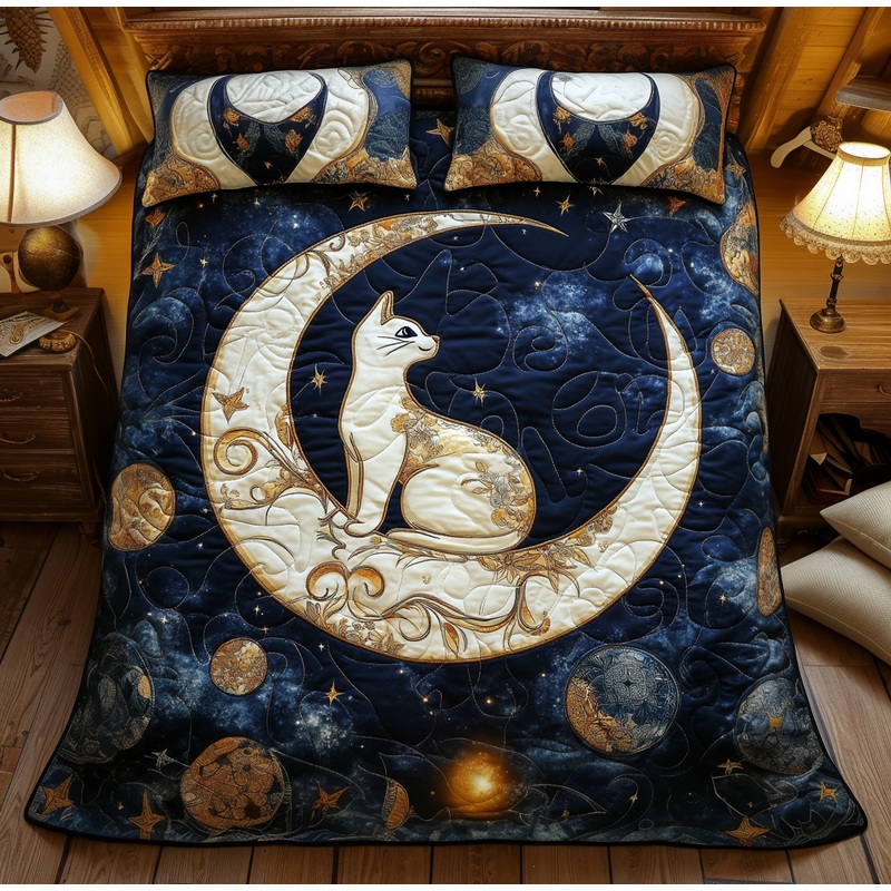 Celestial Cat DAI301224220 Quilt Bedding Set