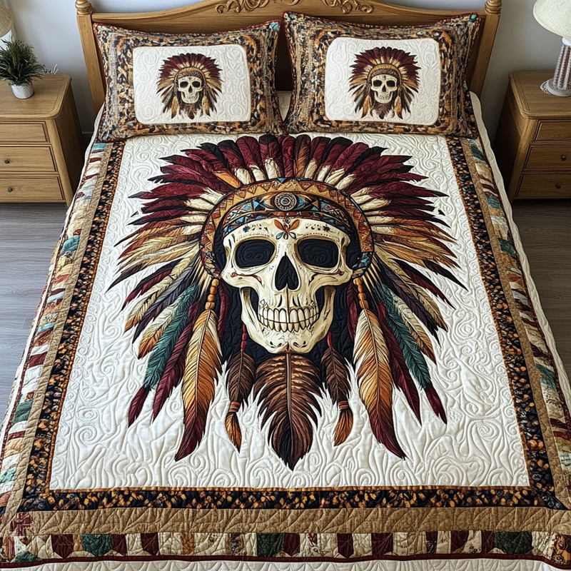 Native American Skull DAI301224234 Quilt Bedding Set