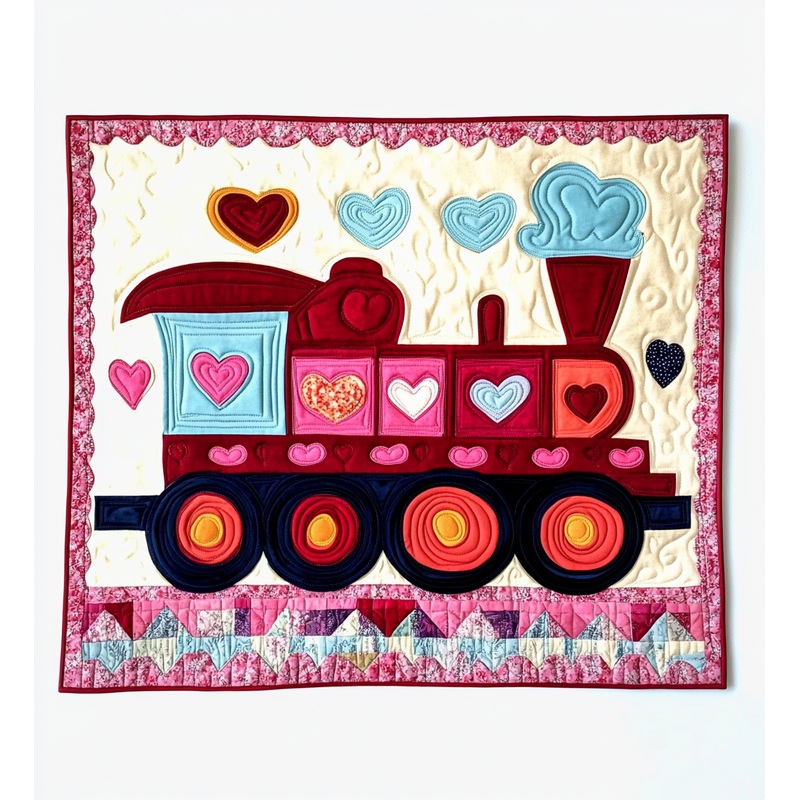 Valentine Train DAI241224009 Quilted Placemats