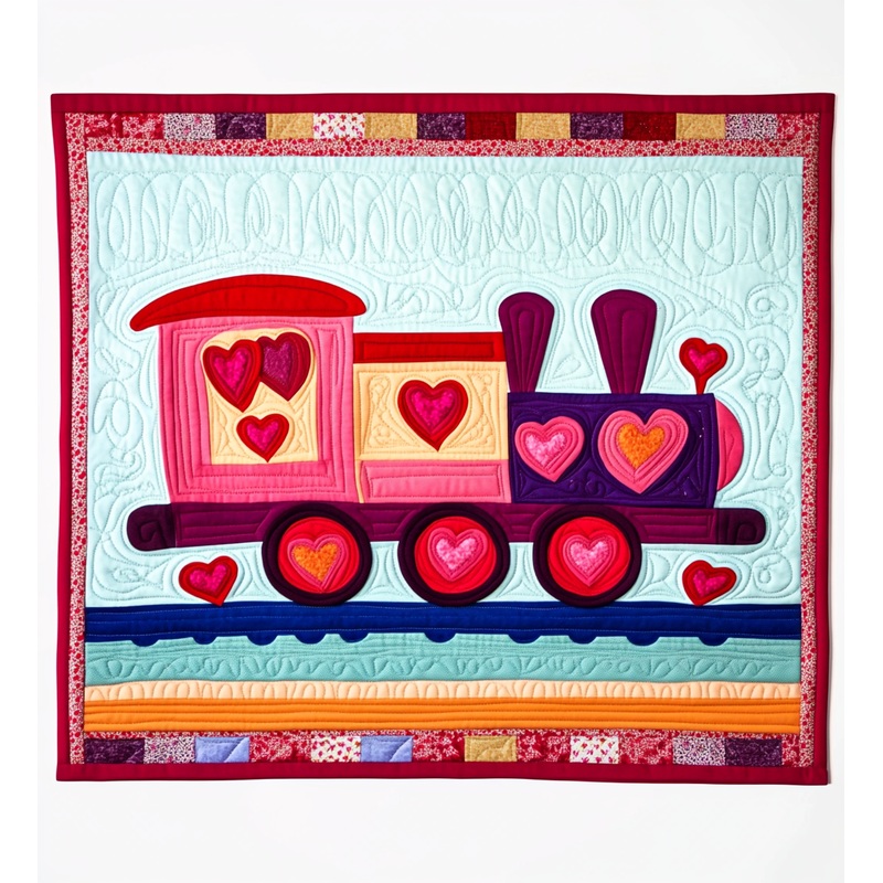 Valentine Train DAI241224011 Quilted Placemats