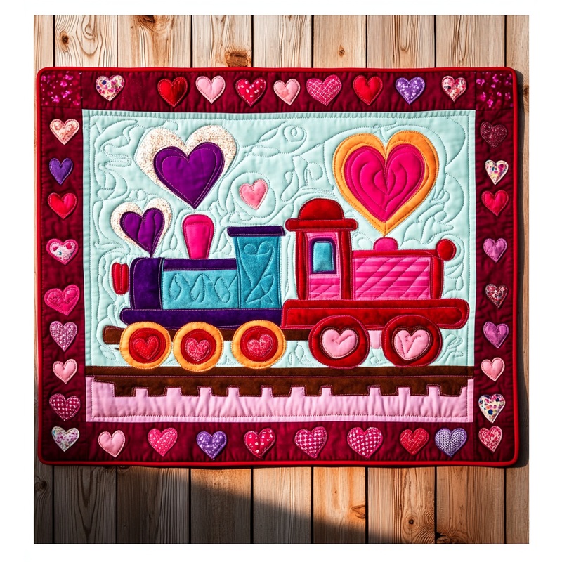 Valentine Train DAI241224012 Quilted Placemats
