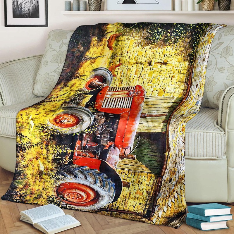 Tractor BL081022F Sherpa Fleece Blanket