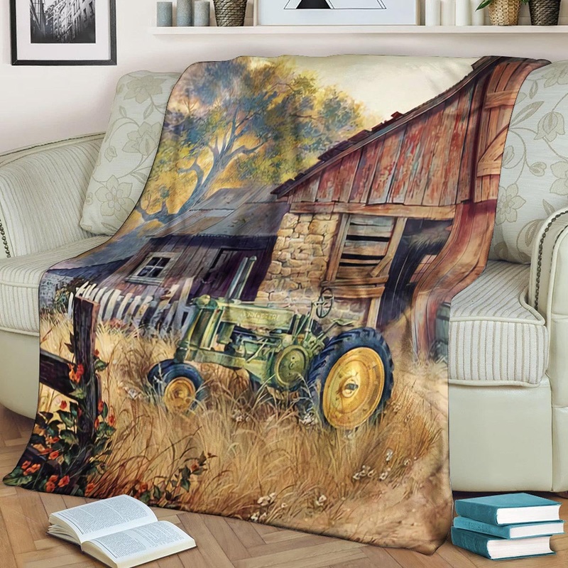 Tractor BL081023F Sherpa Fleece Blanket