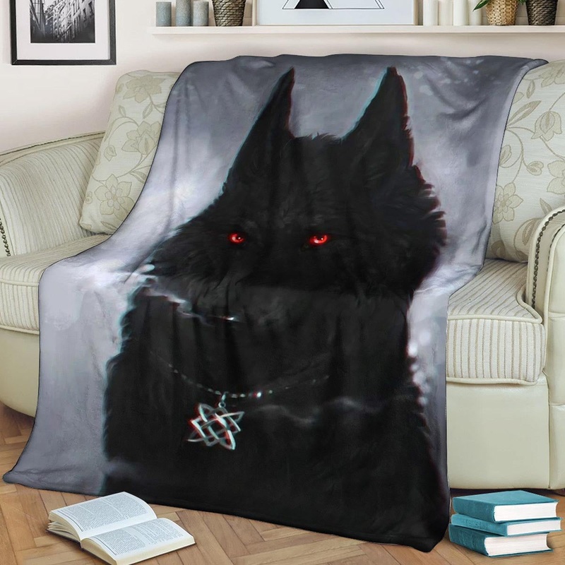 Wolf BT300891F Sherpa Fleece Blanket