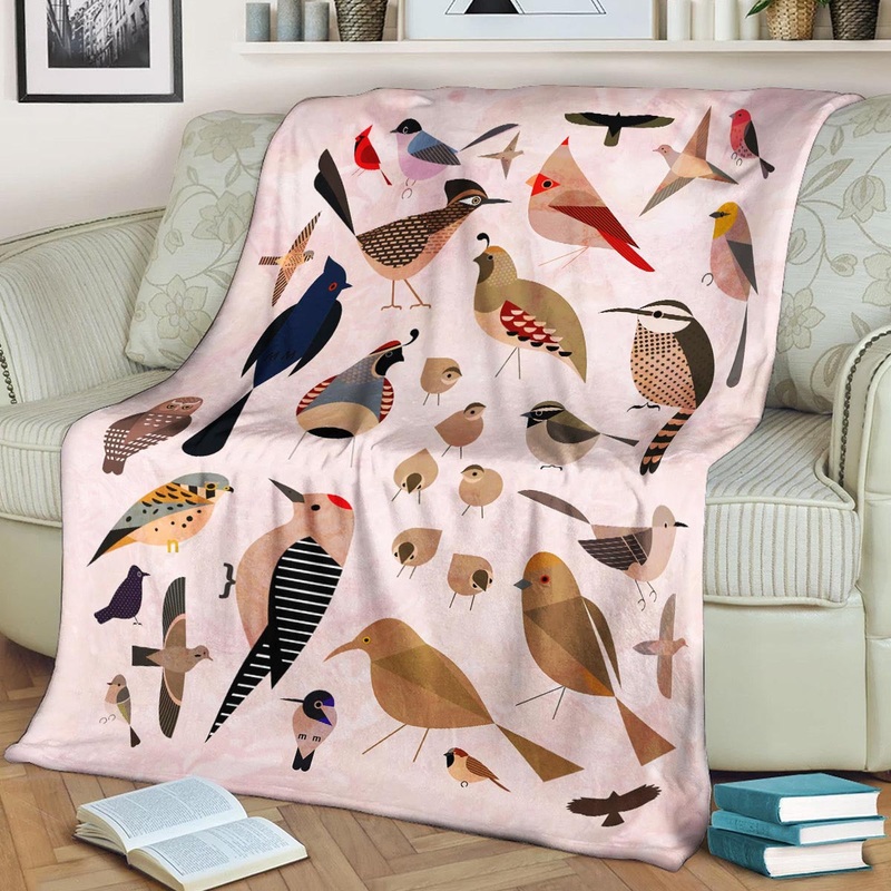 Bird DD260816F Sherpa Fleece Blanket
