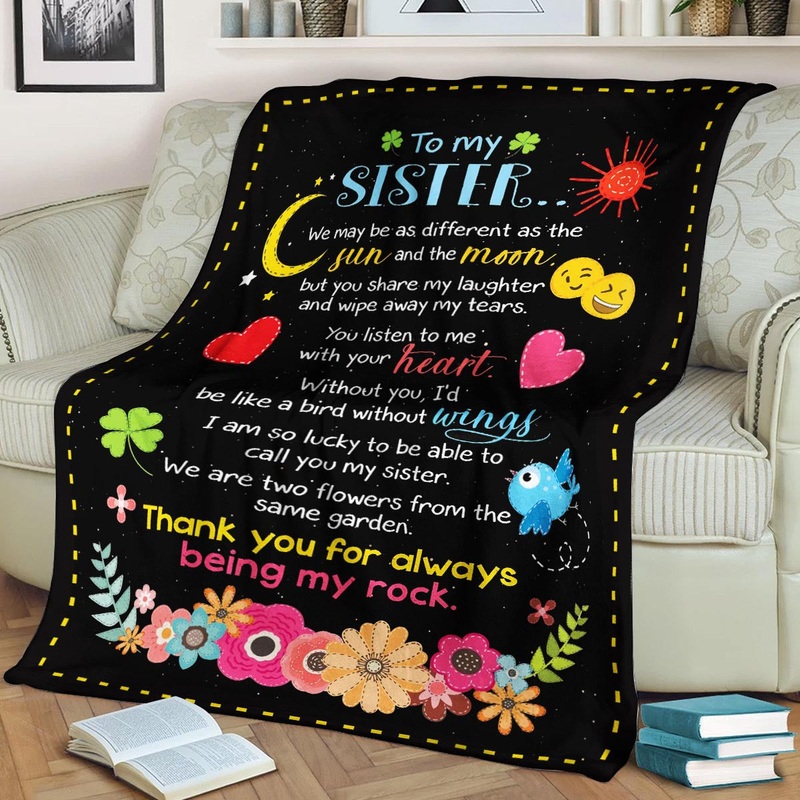To my sister Thank you for always being my rock CLA1910258F Sherpa Fleece Blanket