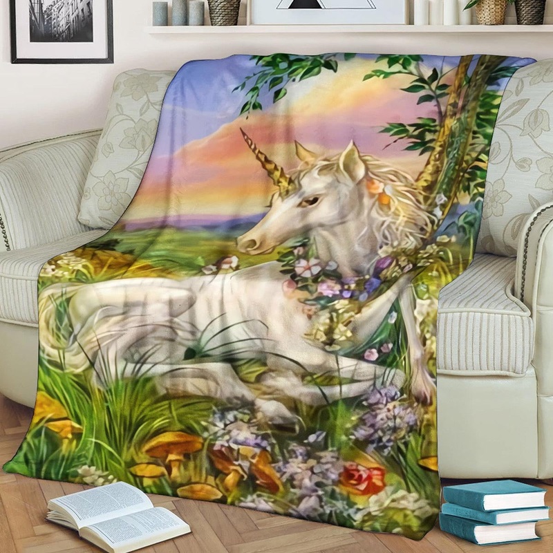 Unicorn CL140895MD Sherpa Fleece Blanket