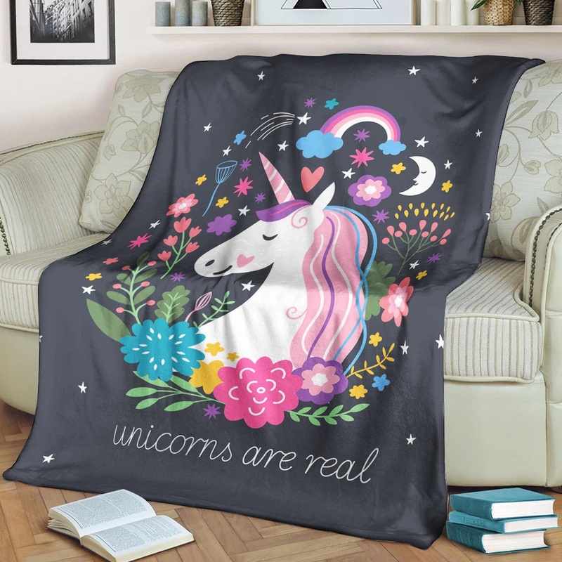 Unicorn CLA140858 Sherpa Fleece Blanket