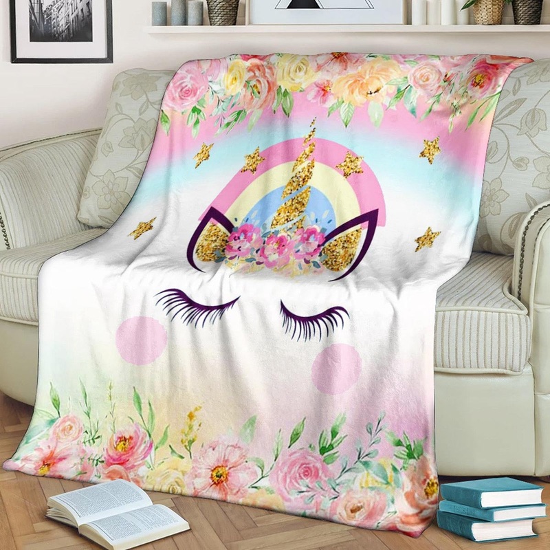 Unicorn HN081025F Sherpa Fleece Blanket