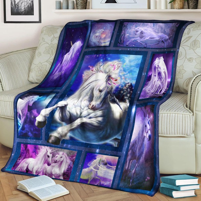 3D Unicorn CLA21100659F Sherpa Fleece Blanket