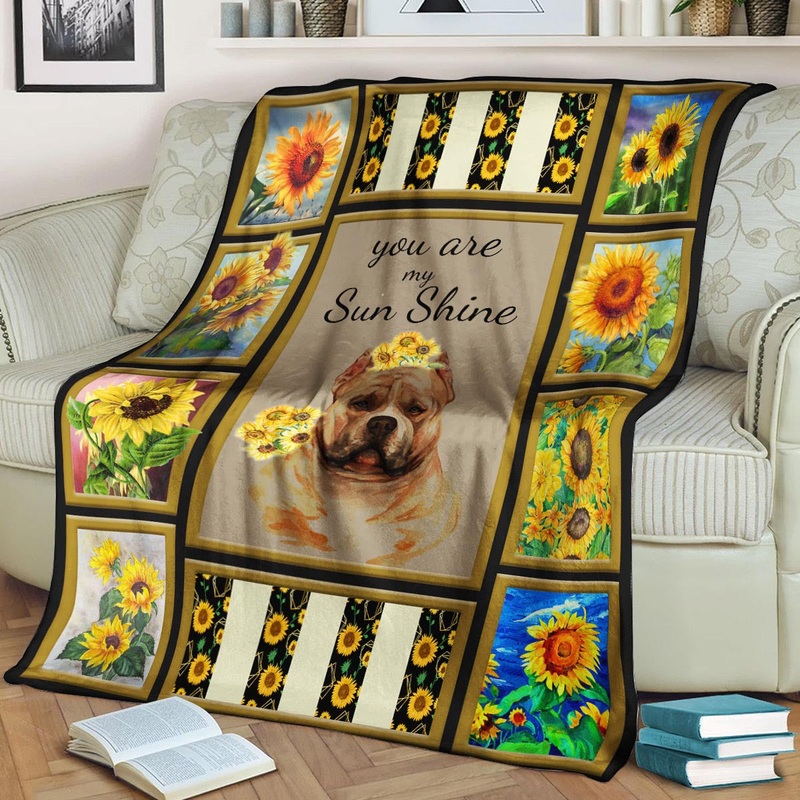American Bully Sunshine CLA1910603F Sherpa Fleece Blanket