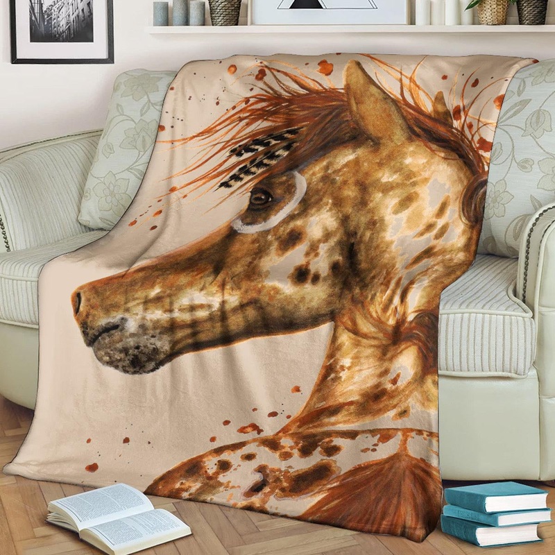 Appaloosa Horse HN0309001F Sherpa Fleece Blanket