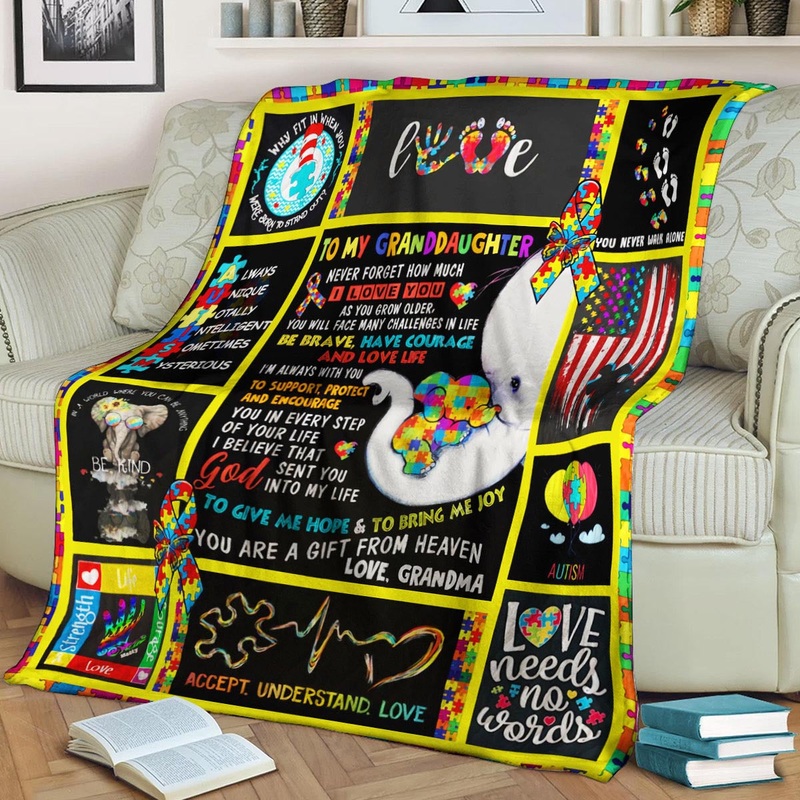 Autism CLA140801 Sherpa Fleece Blanket