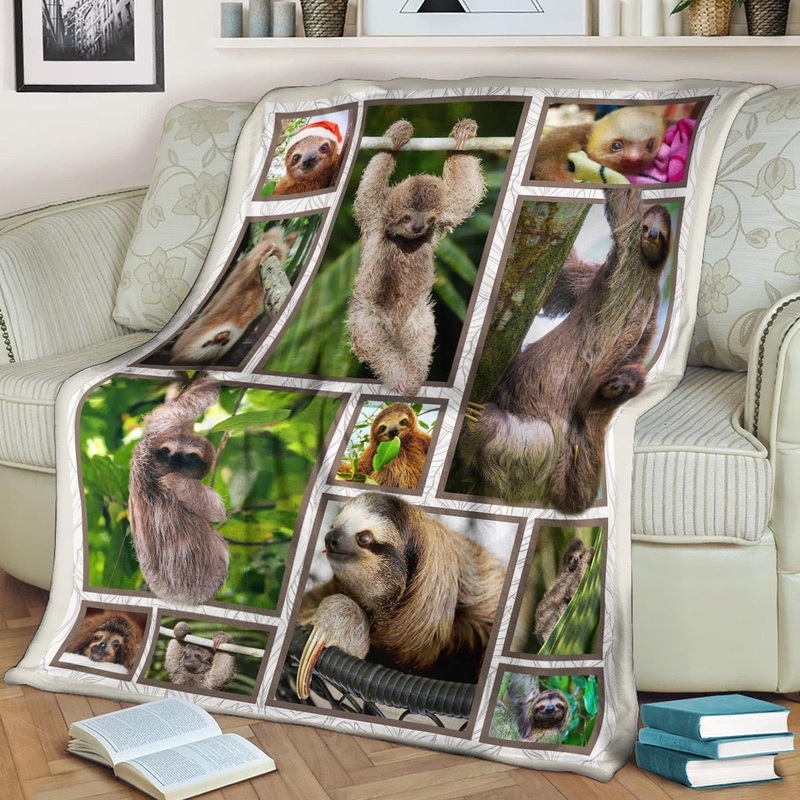 Baby Sloth CLA21100870F Sherpa Fleece Blanket