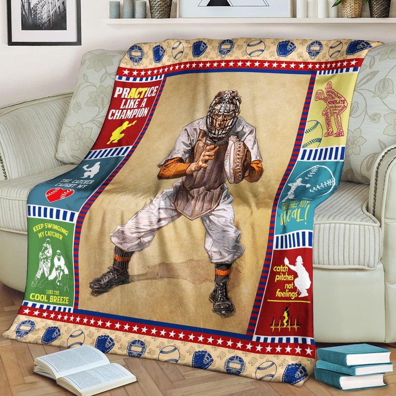 Baseball Catch Pitches BT300806F Sherpa Fleece Blanket