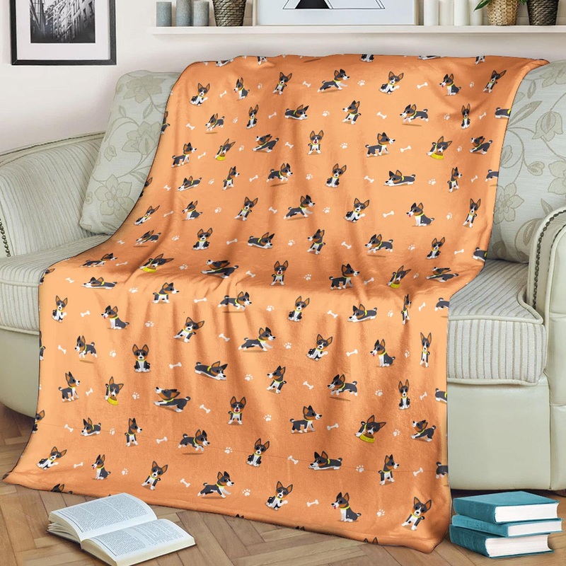 Basenji Pattern CLA15100241F Sherpa Fleece Blanket