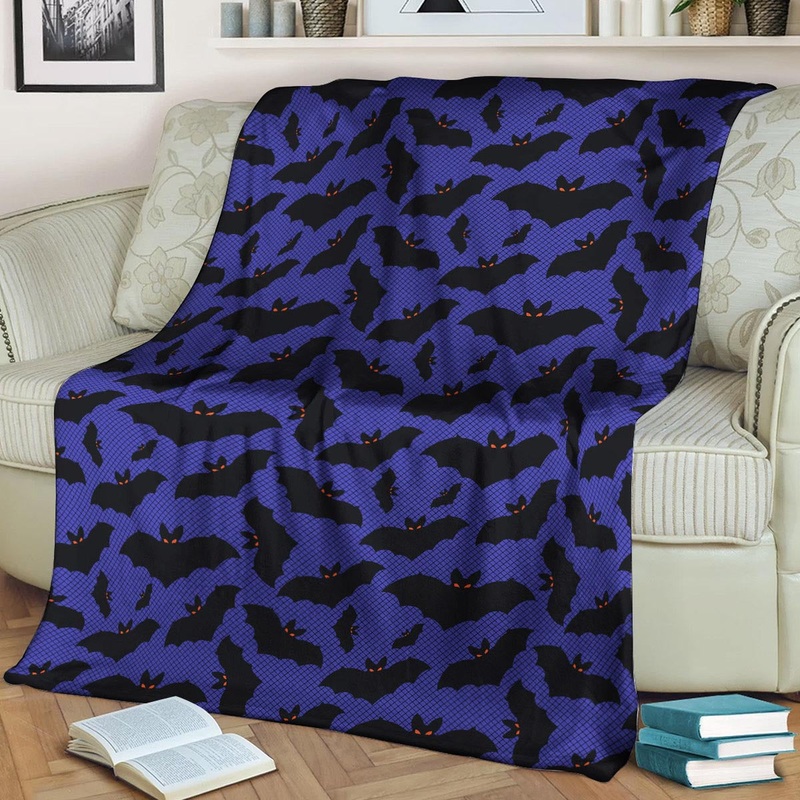 Bat Halloween Pattern CLA15100249F Sherpa Fleece Blanket