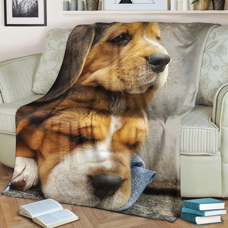 Beagle DD190802F Sherpa Fleece Blanket