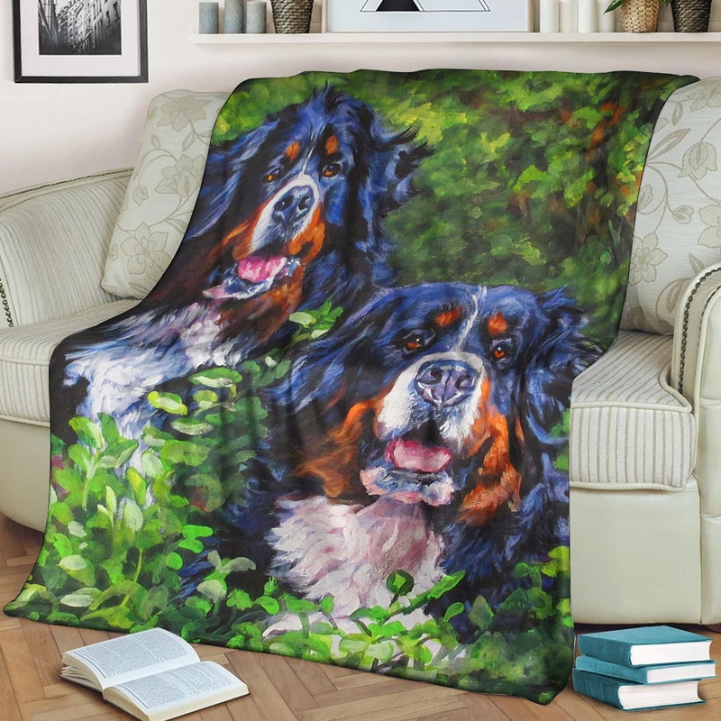 Bernese Mountain Dog BL080912F Sherpa Fleece Blanket