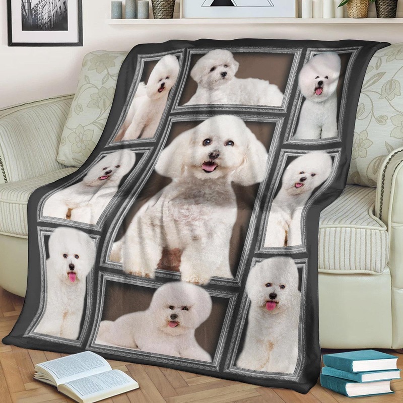 Bichon Frise CLA21101017F Sherpa Fleece Blanket