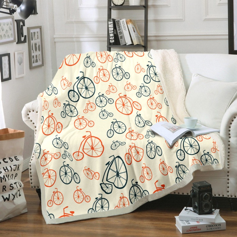 Bicycle HM290807TT Sherpa Fleece Blanket