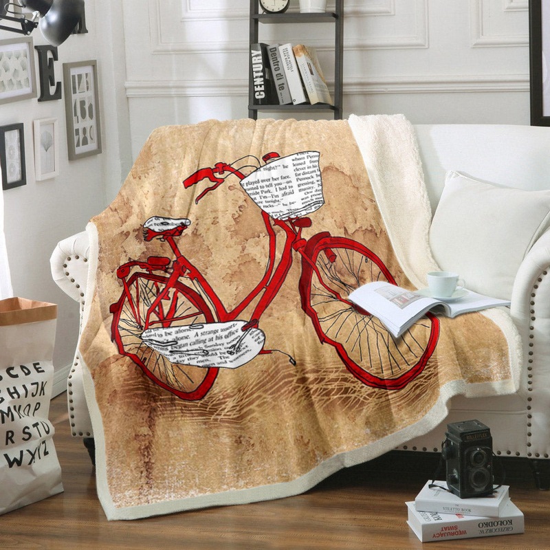 Bicycle HT220803TT Sherpa Fleece Blanket