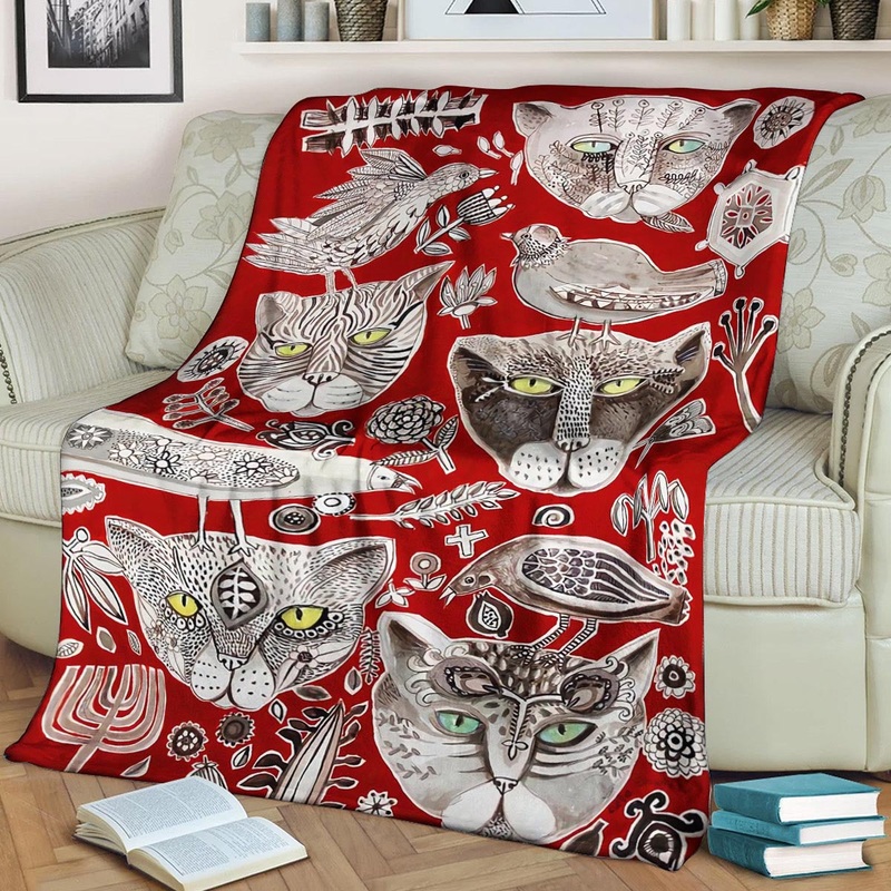 Bird And Cat BT050914F Sherpa Fleece Blanket