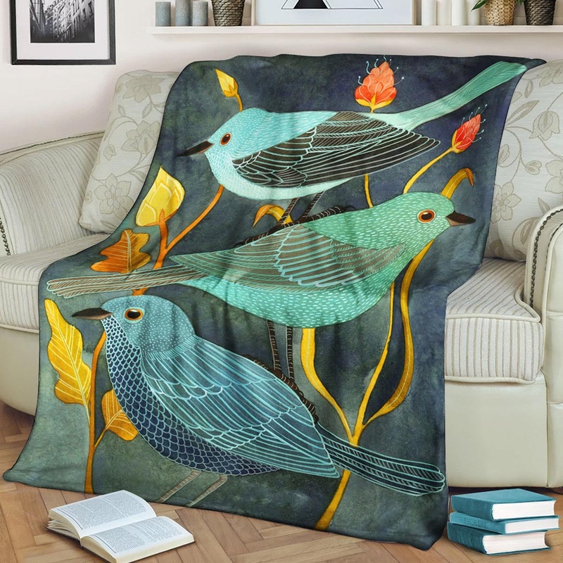 Bird DD150808F Sherpa Fleece Blanket