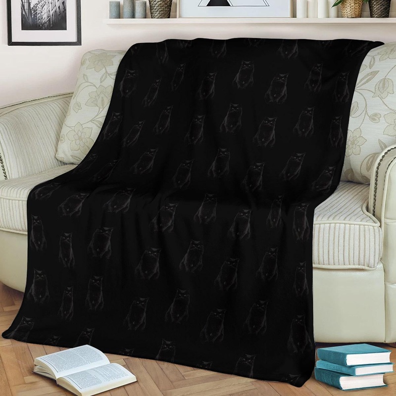 Black Cat Pattern CLA15100310F Sherpa Fleece Blanket