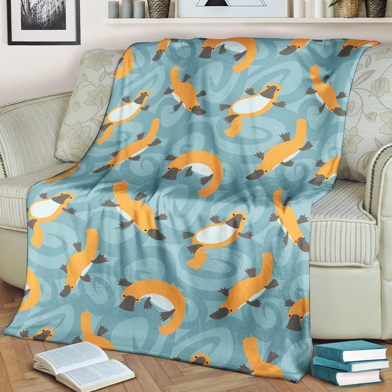 Platypus Pattern CLA15100796F Sherpa Fleece Blanket