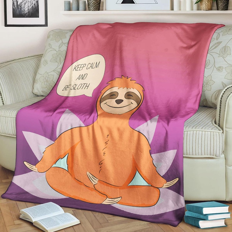 Be Sloth CLA21100548F Sherpa Fleece Blanket