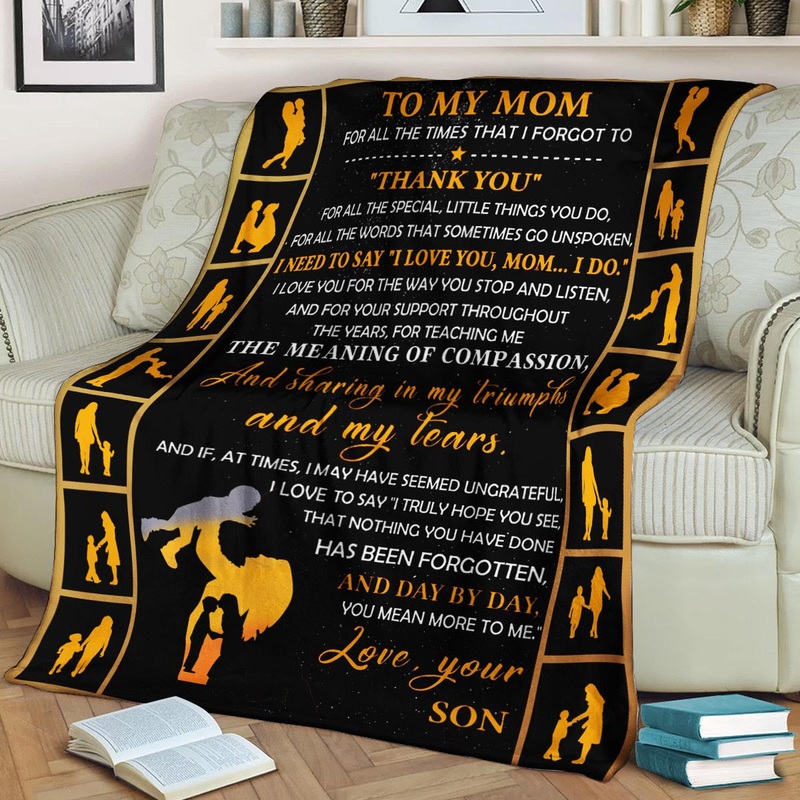 To My Mom Thank You CLA1910239F Sherpa Fleece Blanket