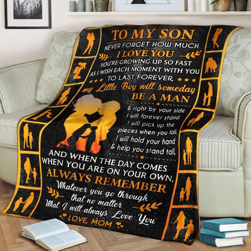 To my Son I love you CLA1910456F Sherpa Fleece Blanket