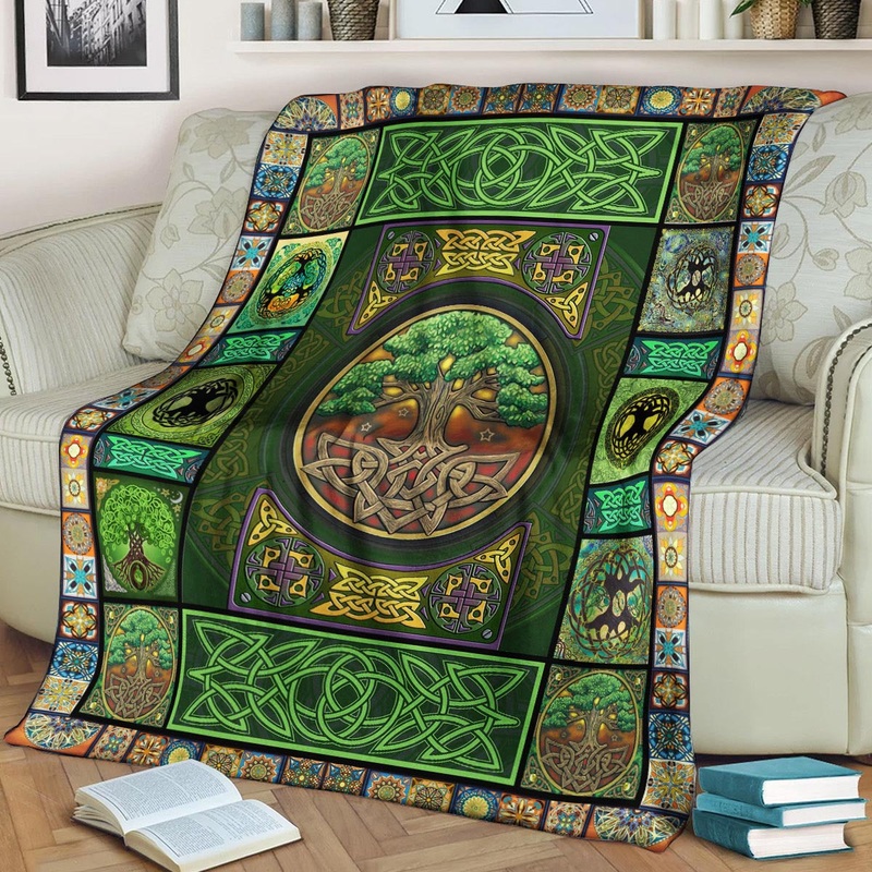 Tree Of Life CL280857MDF Sherpa Fleece Blanket