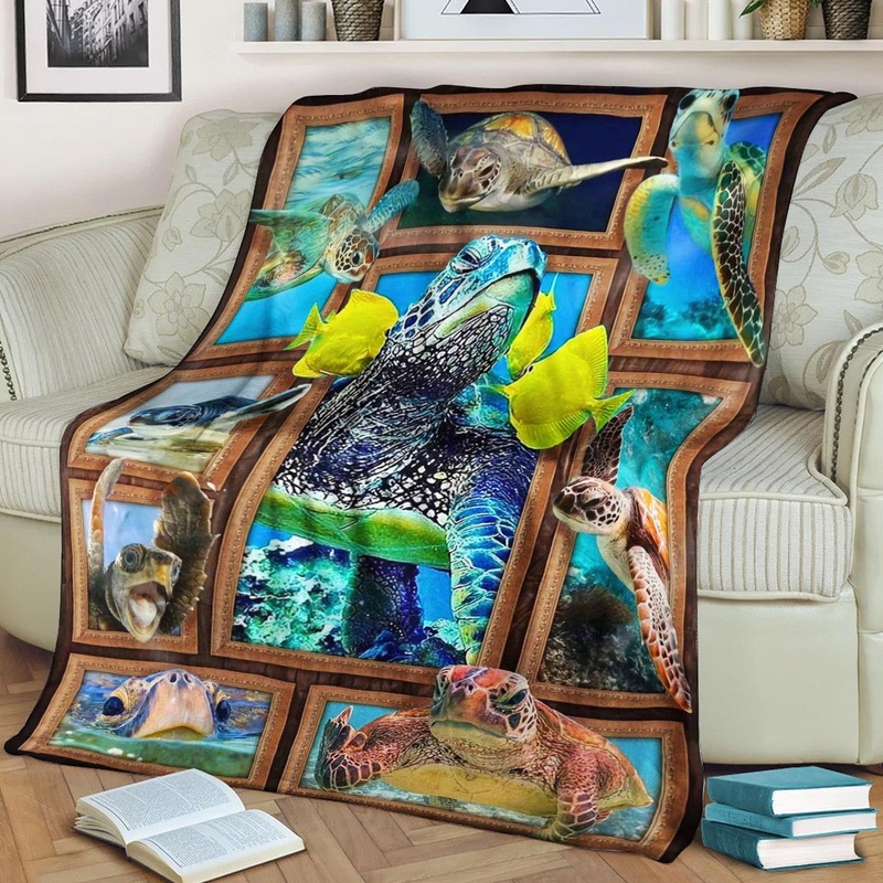 Turtle CL260889MDF Sherpa Fleece Blanket