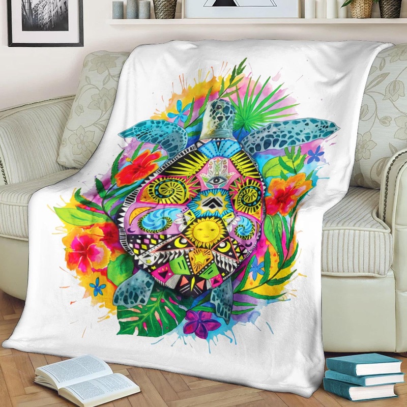 Turtle CLA150854f Sherpa Fleece Blanket