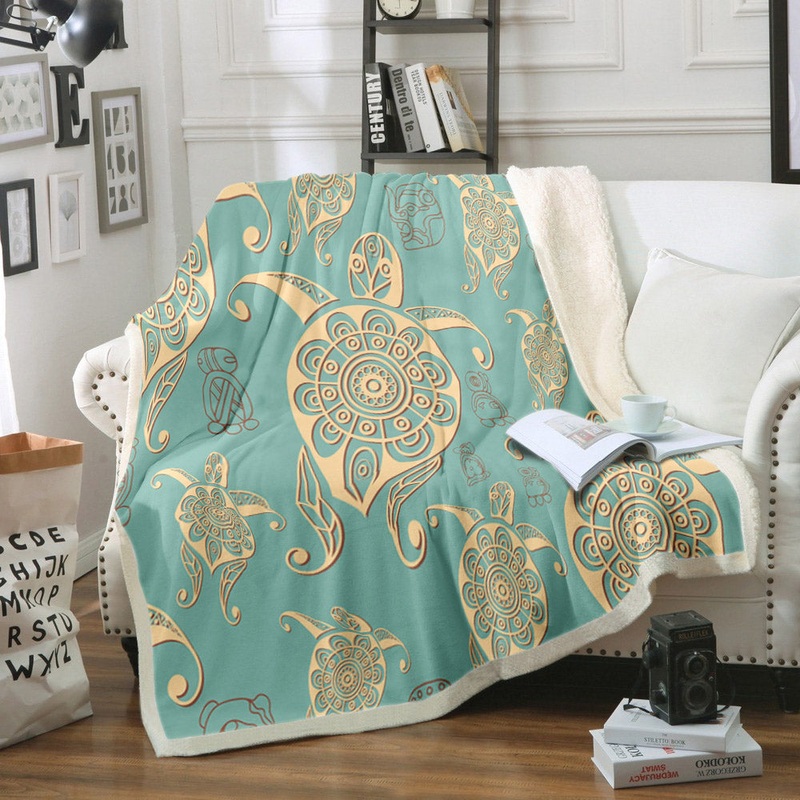 Turtle CLM140843 Sherpa Fleece Blanket