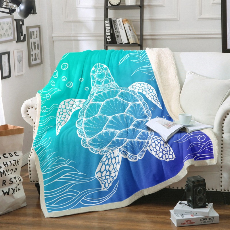 Turtle HT0709135TM Sherpa Fleece Blanket