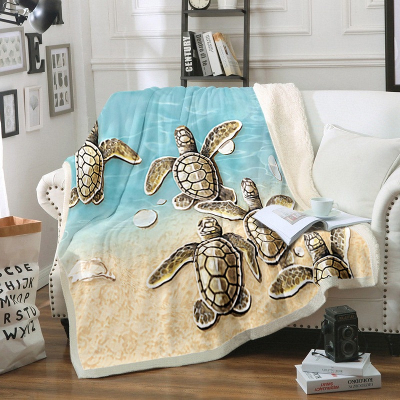Turtle HT0709136TM Sherpa Fleece Blanket
