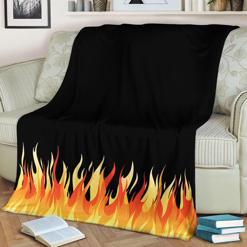 Ultra Plush Flame Bandana CLA21100167F Sherpa Fleece Blanket