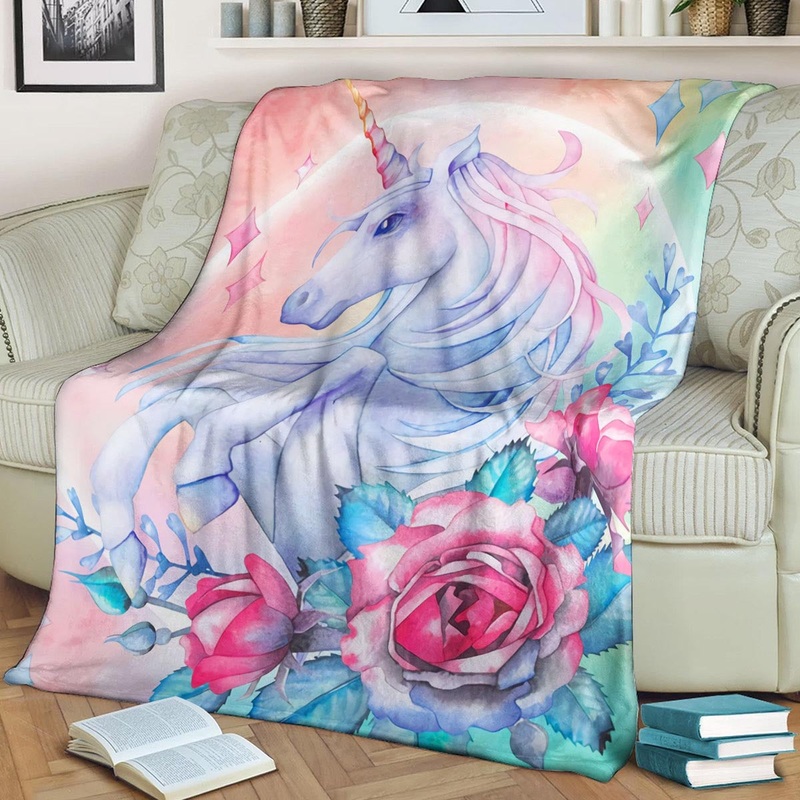 Unicorn CLA21100224F Sherpa Fleece Blanket