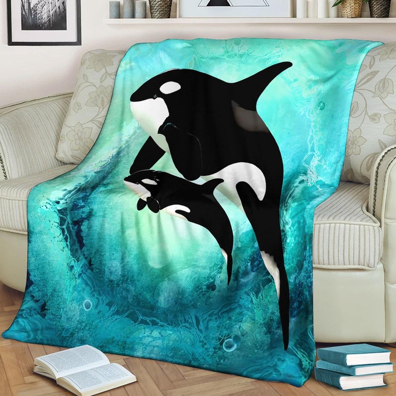 Whale ML0309096F Sherpa Fleece Blanket
